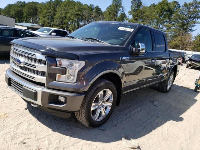 1FTEW1EF4FFC48054 - 2015 FORD F150 SUPERCREW GRAY photo 1