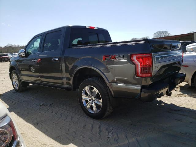 1FTEW1EF4FFC48054 - 2015 FORD F150 SUPERCREW GRAY photo 2