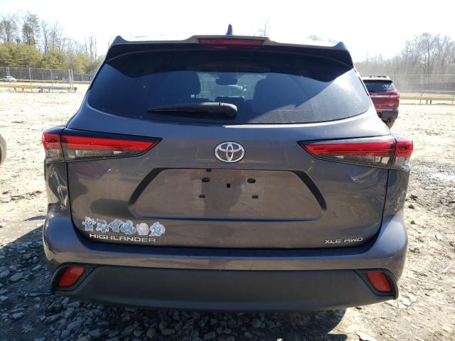 5TDGZRBH4MS528011 - 2021 TOYOTA HIGHLANDER XLE 灰色 照片 6