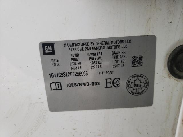 1G11C5SL2FF256963 - 2015 CHEVROLET MALIBU 1LT 白色 照片 13