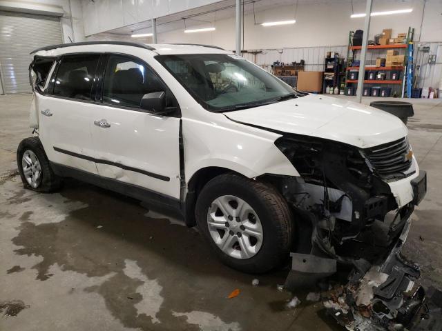 1GNKRFED1FJ162954 - 2015 CHEVROLET TRAVERSE LS WHITE photo 4