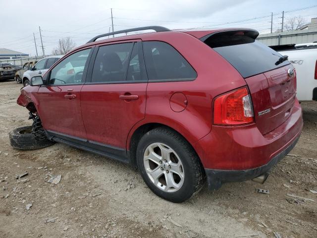 2FMDK3J96DBB74391 - 2013 FORD EDGE SEL RED photo 2