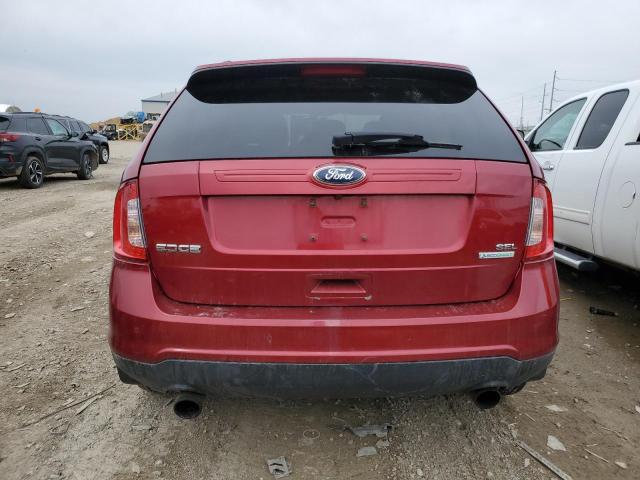 2FMDK3J96DBB74391 - 2013 FORD EDGE SEL RED photo 6