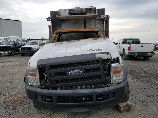 1FDAF56R58ED81165 - 2008 FORD F550 SUPER DUTY WHITE photo 5