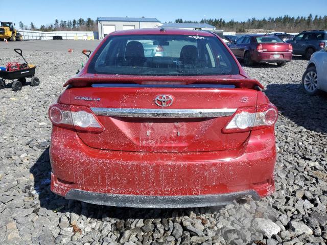 2T1BU4EE0BC694996 - 2011 TOYOTA COROLLA BASE RED photo 6