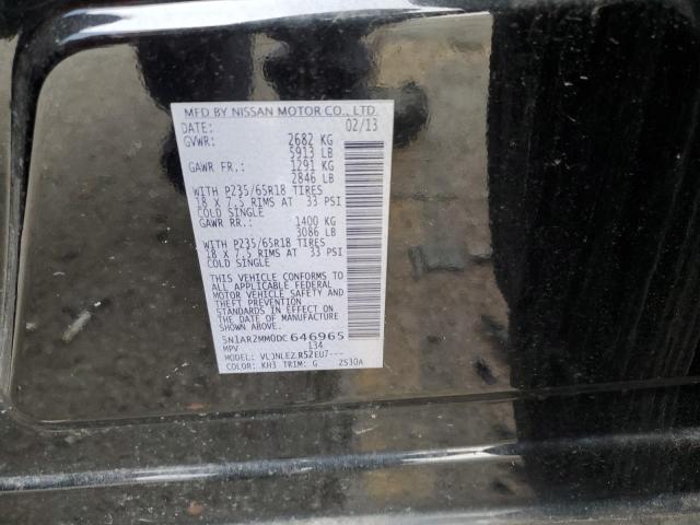 5N1AR2MM0DC646965 - 2013 NISSAN PATHFINDER S 黑色 照片 13