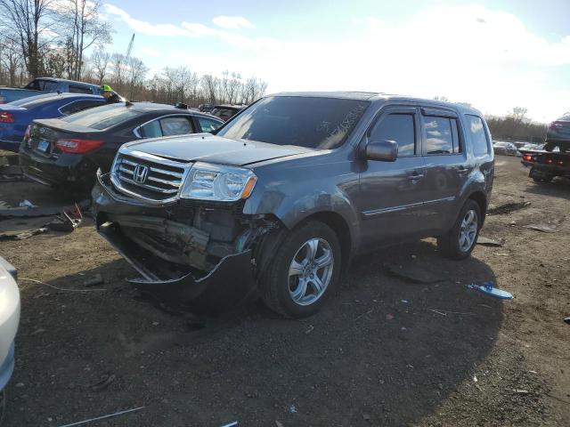 5FNYF4H51EB017665 - 2014 HONDA PILOT EXL GRAY photo 1