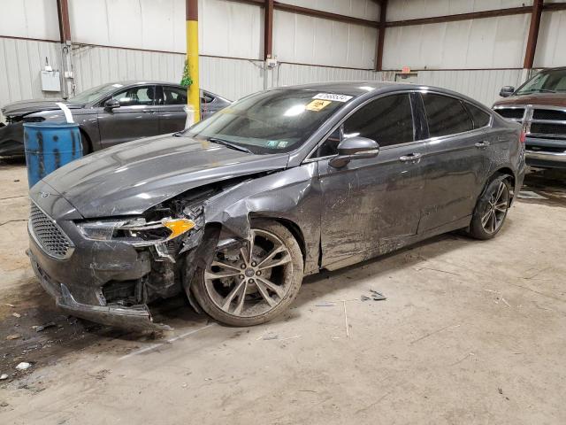 3FA6P0D91KR104830 - 2019 FORD FUSION TITANIUM GRAY photo 1