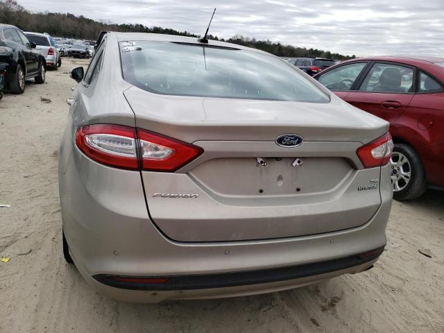 3FA6P0LU2FR122913 - 2015 FORD FUSION SE HYBRID GOLD photo 6