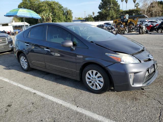 JTDKN3DP1E3055999 - 2014 TOYOTA PRIUS PLUG GRAY photo 4