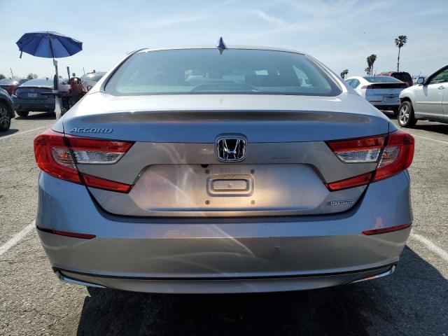 1HGCV3F12MA014225 - 2021 HONDA ACCORD HYBRID SILVER photo 6