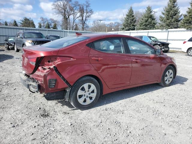 5NPDH4AE1GH765677 - 2016 HYUNDAI ELANTRA SE RED photo 3