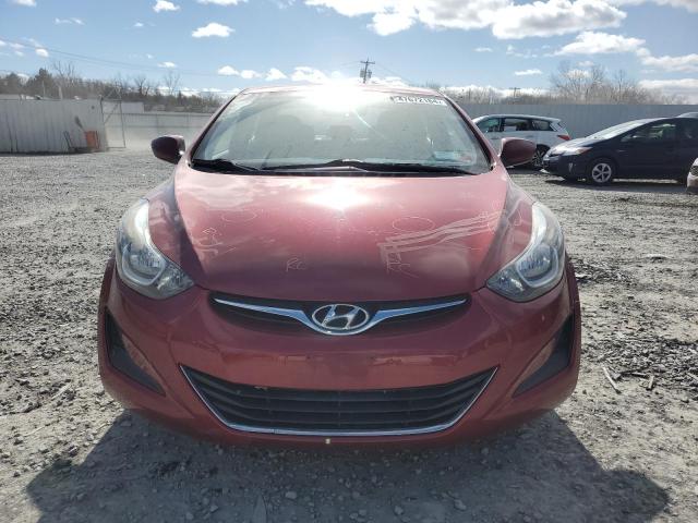 5NPDH4AE1GH765677 - 2016 HYUNDAI ELANTRA SE RED photo 5