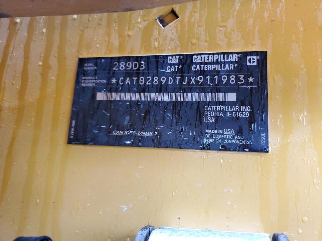 0000JX911983 - 2020 CATERPILLAR SKID STEER YELLOW photo 10