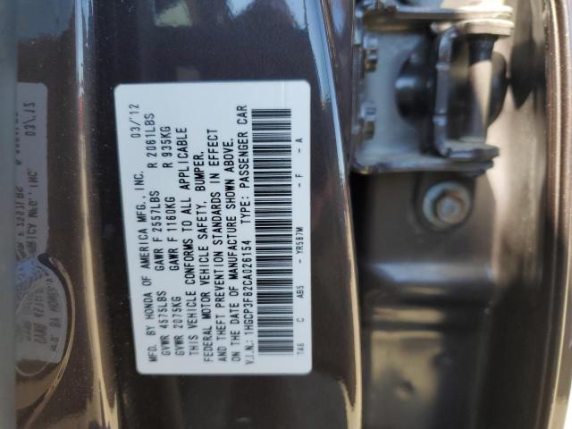 1HGCP3F82CA026154 - 2012 HONDA ACCORD EXL BLACK photo 12