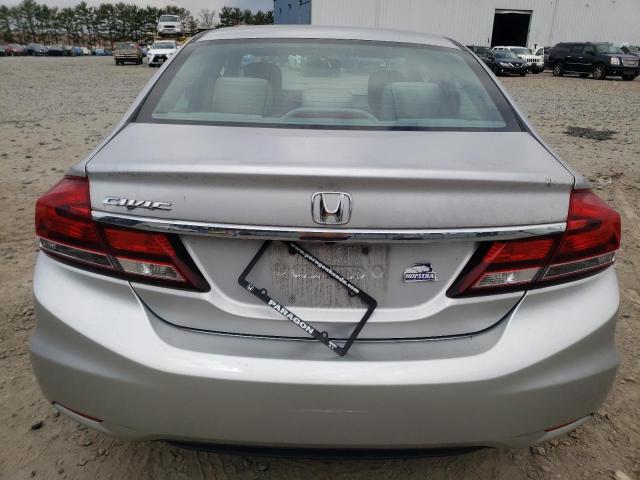 19XFB2F51DE280690 - 2013 HONDA CIVIC LX SILVER photo 6