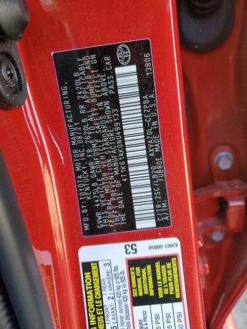 4T1K61AK0NU499133 - 2022 TOYOTA CAMRY XSE RED photo 13