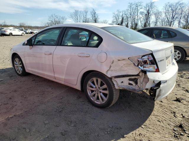 19XFB2F98CE333418 - 2012 HONDA CIVIC EXL WHITE photo 2