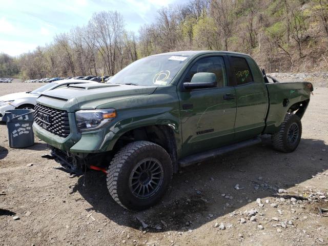 5TFUY5F13MX006945 - 2021 TOYOTA TUNDRA DOUBLE CAB SR/SR5 GREEN photo 1