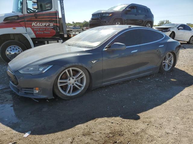 5YJSA1AG3DFP13358 - 2013 TESLA MODEL S GRAY photo 1
