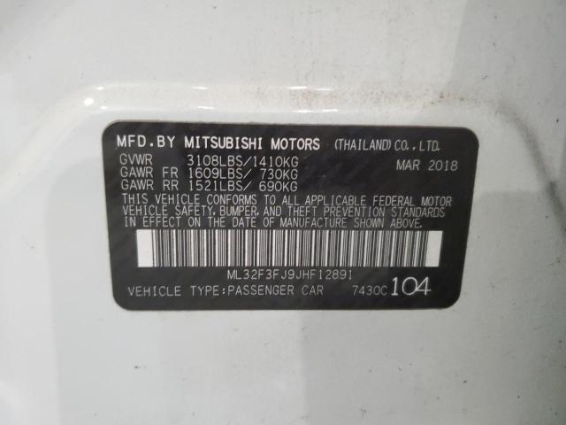 ML32F3FJ9JHF12891 - 2018 MITSUBISHI MIRAGE G4 ES თეთრი ფოტო 12