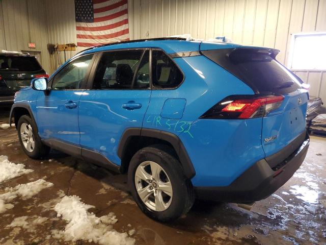 2T3P1RFV0MW188443 - 2021 TOYOTA RAV4 XLE BLUE photo 2