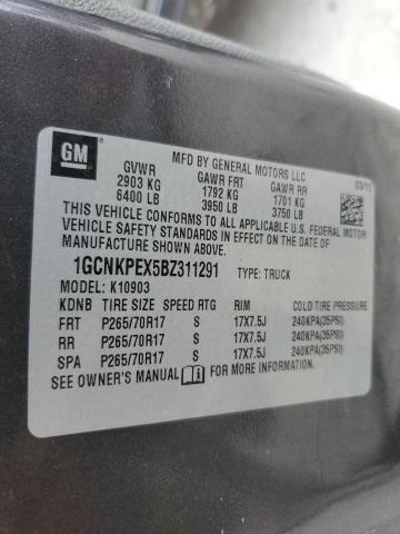 1GCNKPEX5BZ311291 - 2011 CHEVROLET SILVERADO K1500 CHARCOAL photo 13