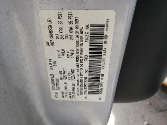 1D7HU18D95S335294 - 2005 DODGE RAM 1500 ST SILVER photo 12