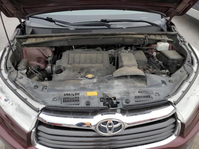 5TDKKRFH5ES007793 - 2014 TOYOTA HIGHLANDER XLE BURGUNDY photo 11