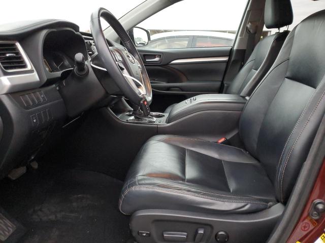 5TDKKRFH5ES007793 - 2014 TOYOTA HIGHLANDER XLE BURGUNDY photo 7