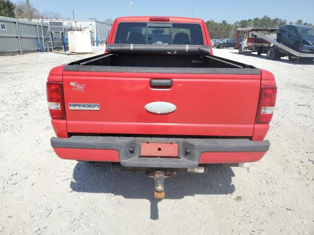 1FTYR44E37PA45330 - 2007 FORD RANGER SUPER CAB RED photo 6