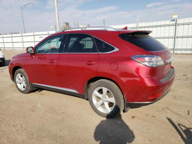 JTJBK1BA9C2446989 - 2012 LEXUS RX 350 RED photo 2