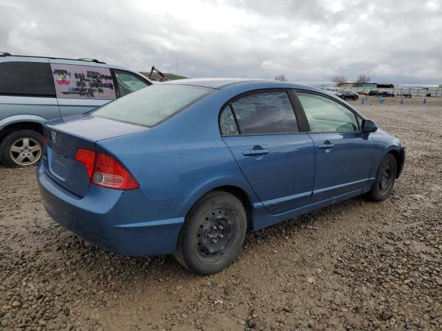 1HGFA16558L028923 - 2008 HONDA CIVIC LX BLUE photo 3