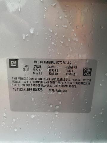1G11C5SL5FF184723 - 2015 CHEVROLET MALIBU 1LT SILVER photo 13