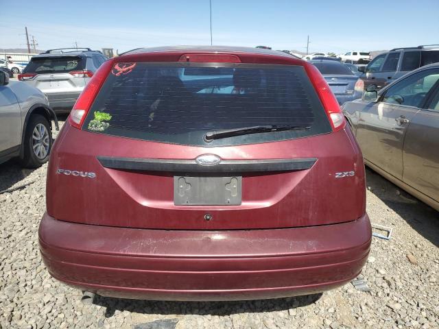 1FAFP31N86W158468 - 2006 FORD FOCUS ZX3 BURGUNDY photo 6