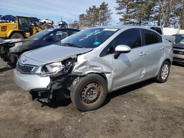 KNADN4A35E6419076 - 2014 KIA RIO EX SILVER photo 1