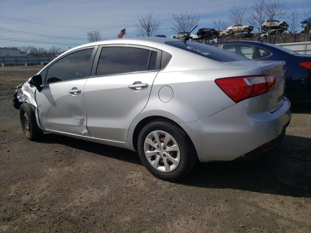 KNADN4A35E6419076 - 2014 KIA RIO EX SILVER photo 2