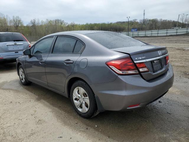 19XFB2F57FE090587 - 2015 HONDA CIVIC LX GRAY photo 2