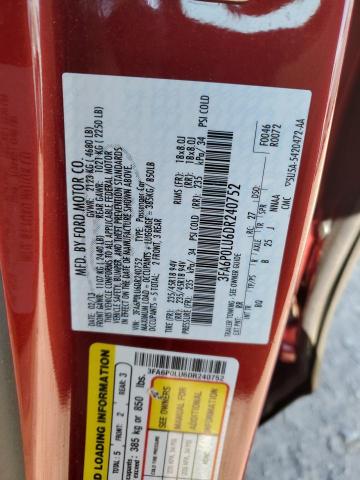 3FA6P0LU6DR240752 - 2013 FORD FUSION SE HYBRID RED photo 12