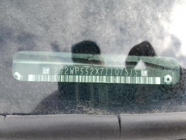 2G2WP552X71107315 - 2007 PONTIAC GRAND PRIX 灰色 照片 12