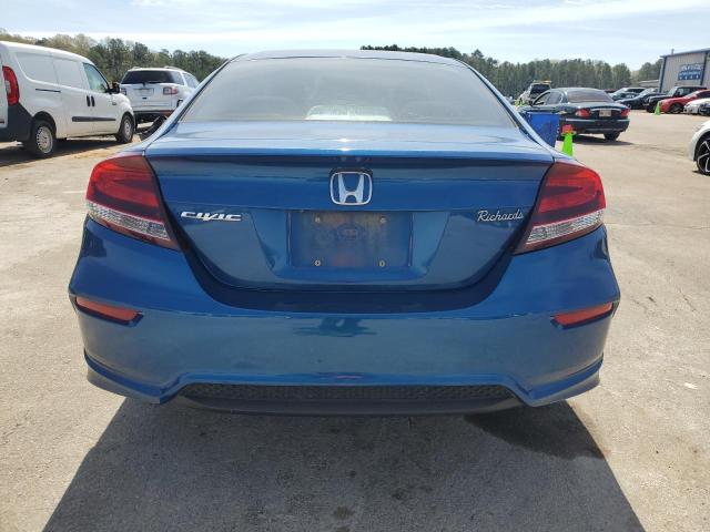 2HGFG3B57EH500502 - 2014 HONDA CIVIC LX BLUE photo 6