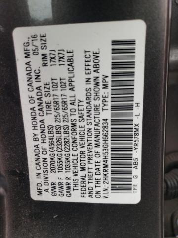 2HKRM4H53GH662834 - 2016 HONDA CR-V EX BROWN photo 13