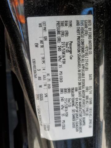 1FADP3F26EL324329 - 2014 FORD FOCUS SE BLACK photo 12