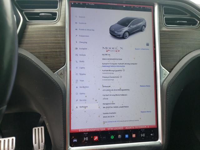 5YJXCBE42GF027094 - 2016 TESLA MODEL X CHARCOAL photo 9