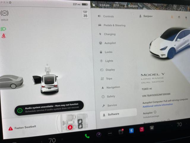 7SAYGDEE2NF359386 - 2022 TESLA MODEL Y رمادي صورة 8