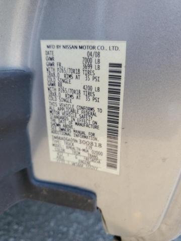 1N6BA06A09N300818 - 2009 NISSAN TITAN XE SILVER photo 12