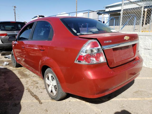KL1TD56697B053697 - 2007 CHEVROLET AVEO BASE RED photo 2