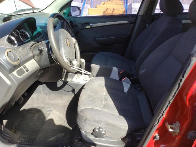 KL1TD56697B053697 - 2007 CHEVROLET AVEO BASE RED photo 7