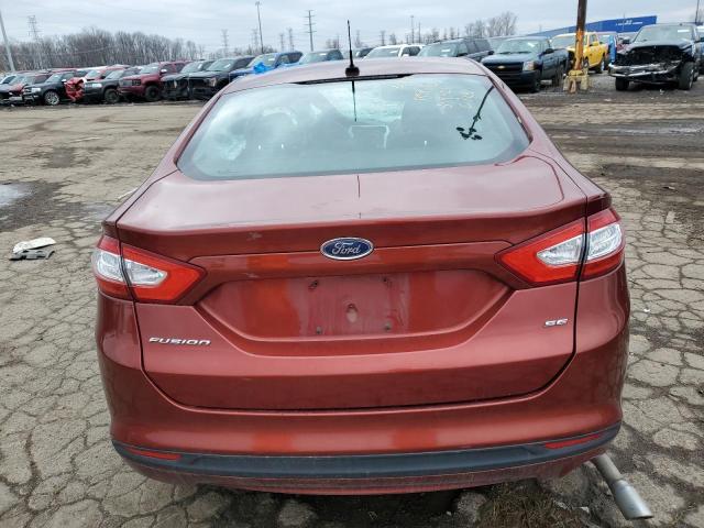 3FA6P0H73ER388782 - 2014 FORD FUSION SE RED photo 6