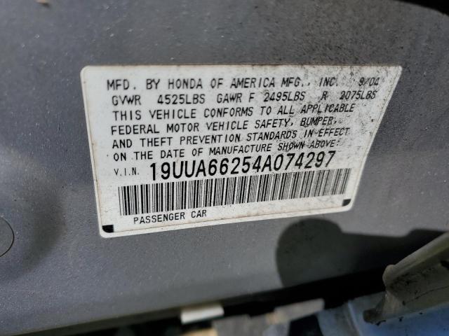 19UUA66254A074297 - 2004 ACURA TL SILVER photo 12